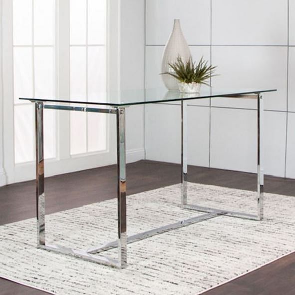 Dining Room Counter Tables Tomasso Rectangular Glass Table at iStyle ...