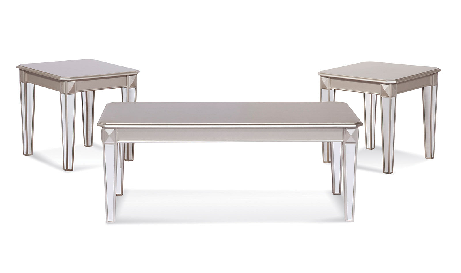 Mirror Leg Coffee Table 3 PC Set