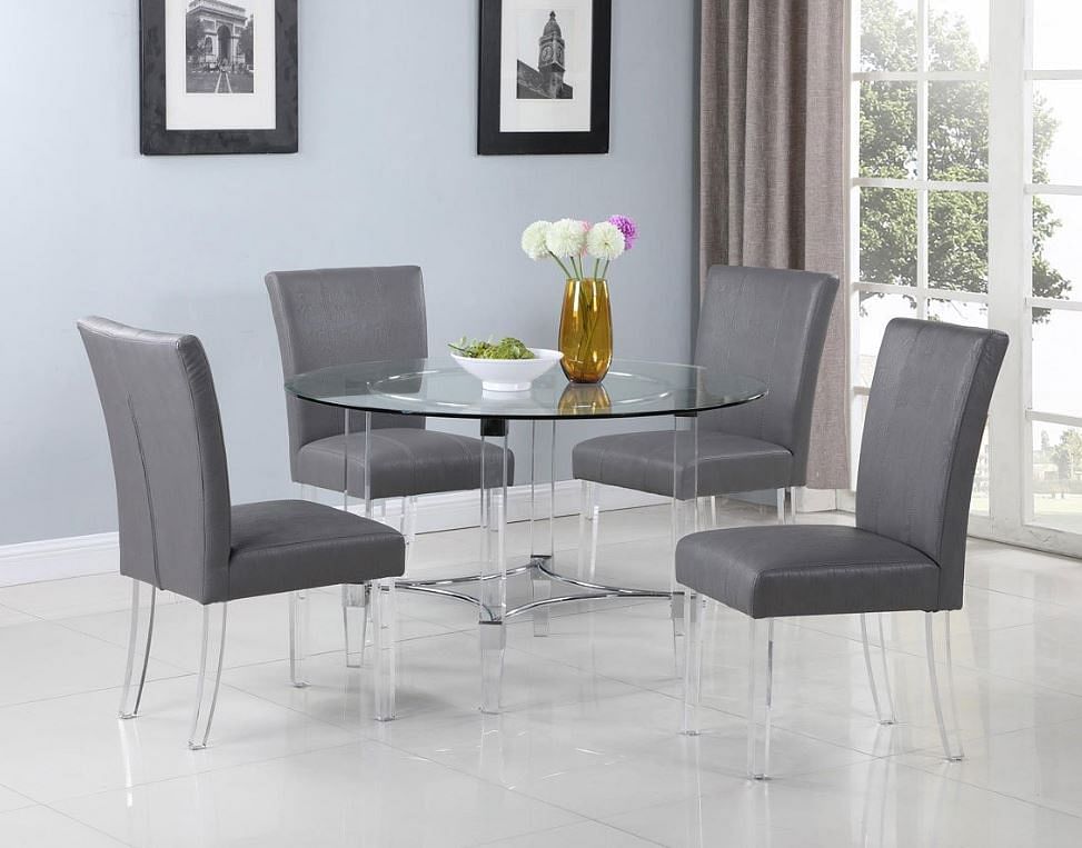 Danny 5pc Dining Set with Acrylic legs