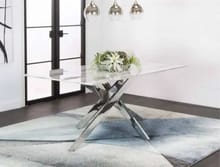 Aldo Marble Glass Dining Table