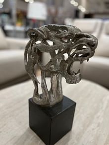 Leopard Head Sculpture