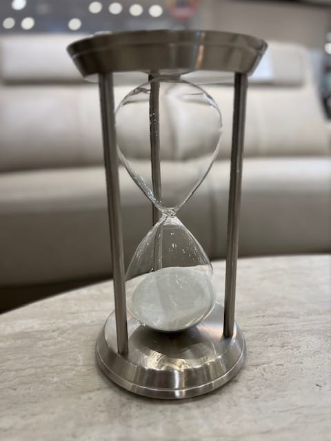 Silver Metal Hourglass Sand Timer