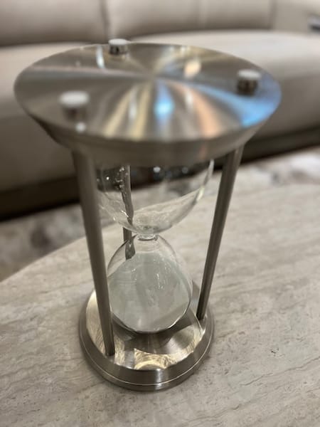 Silver Metal Hourglass Sand Timer