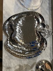 Silver Metal Fruit Plate, Set of 3