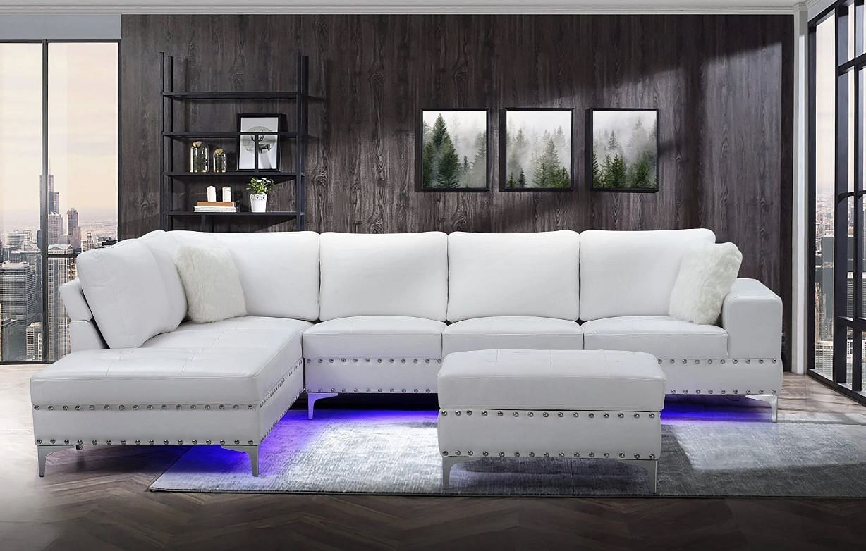 Bianca Sectional Sofa in White