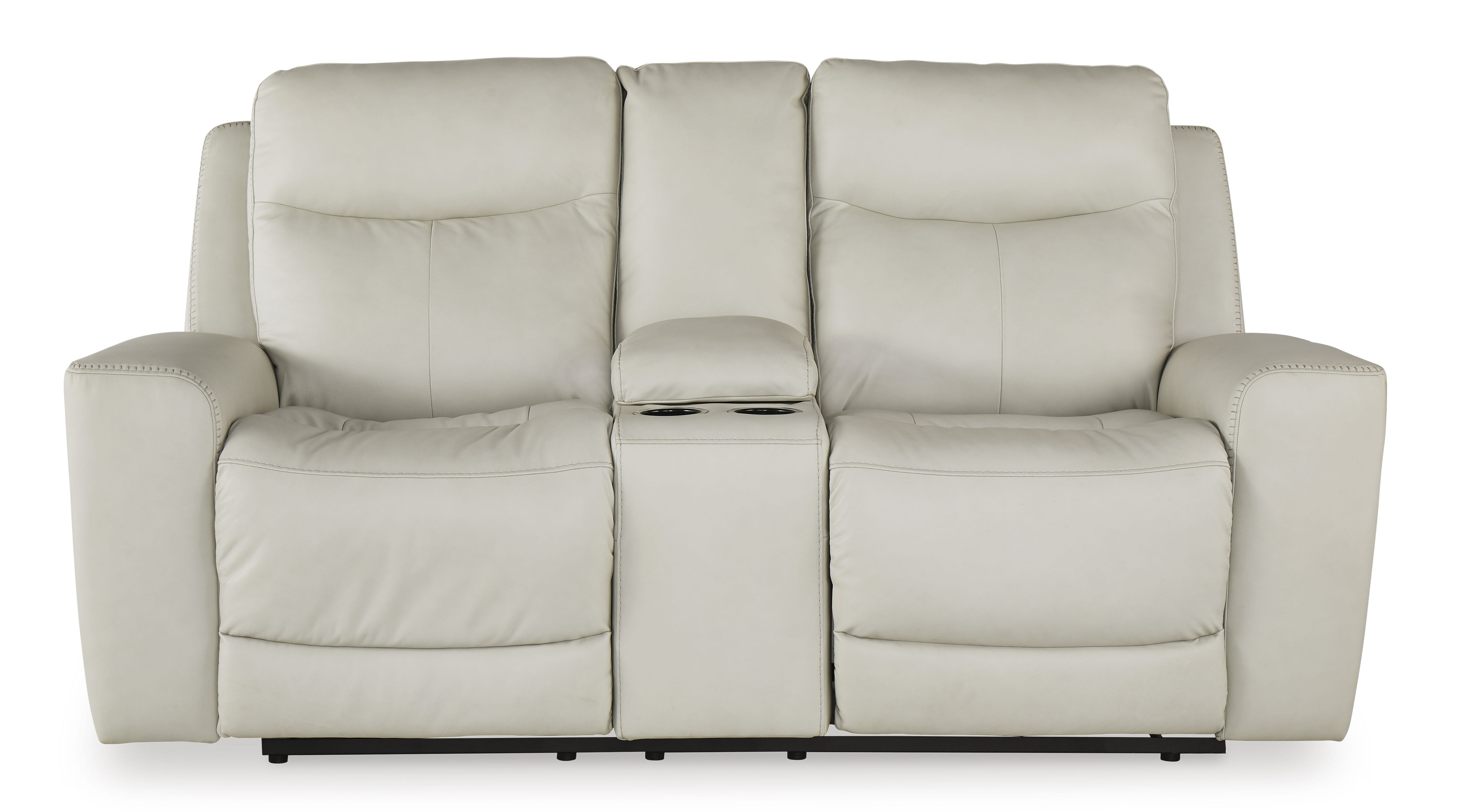 Mindanao Power Reclining Loveseat in Beige Leather