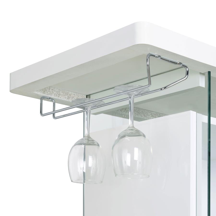 Dining Room Bar Furniture White Gloss Rectangular Bar Unit at iStyle ...