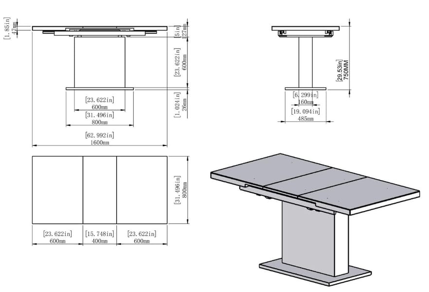 Vanessa Extendable Dining Table
