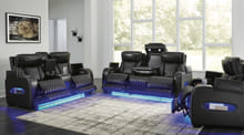 Birmingham Power Recliner 2 Pc set SOFA AND LOVESEAT WITH LIGHT, MASSAGE AND HEAT