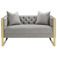 Enterprise Tufted Velvet Loveseat in Grey
