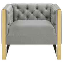Enterprise Tufted Velvet Chair in Grey