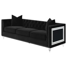 Dothan Tufted Sofa in Black Velvet