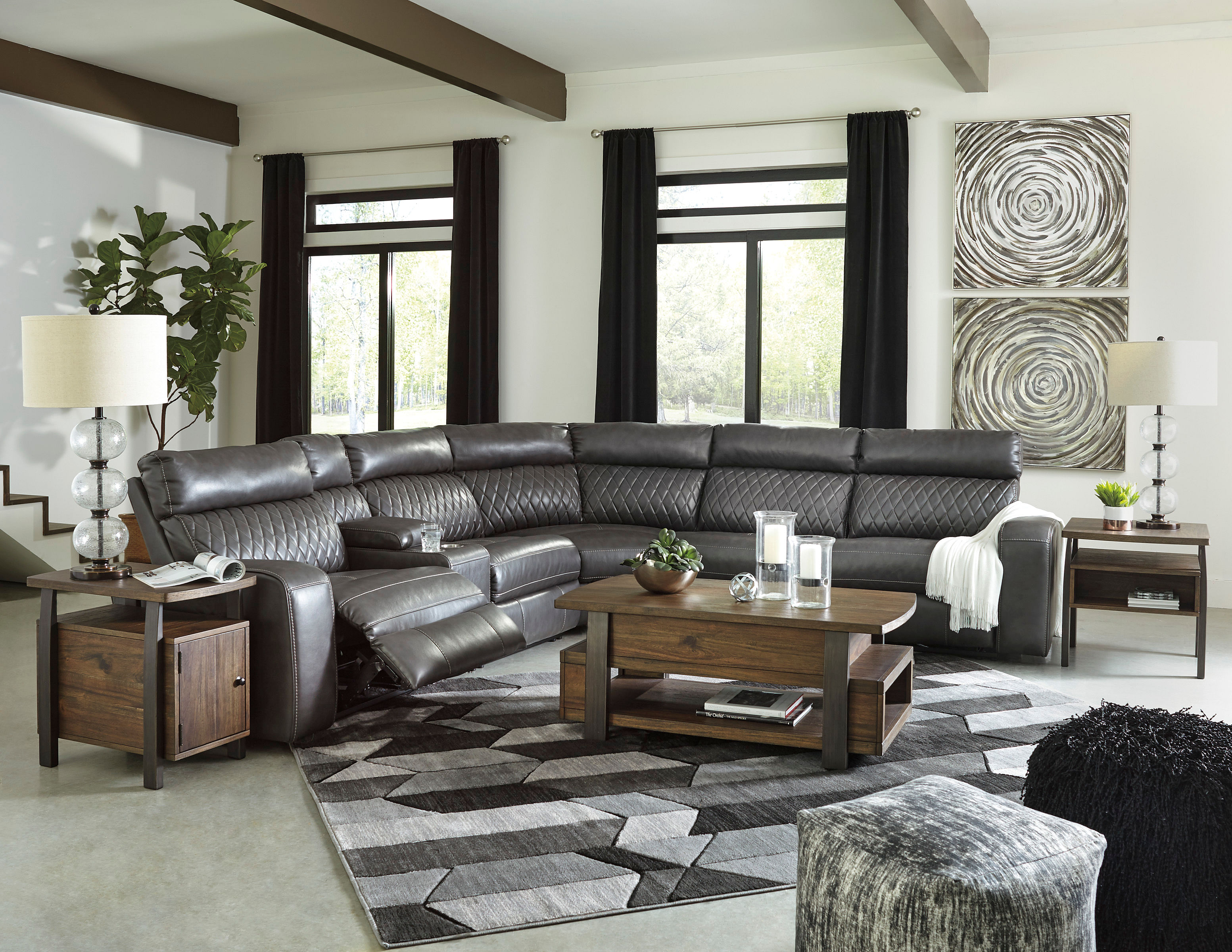 Ashley Furniture - Samperstone Reclining Sectional...