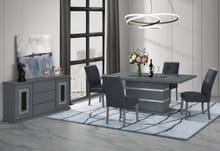 Monaco 5 Pc Dining Set in Dark Gray
