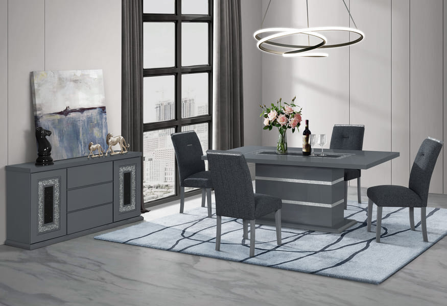 Monaco Buffet in Dark Gray