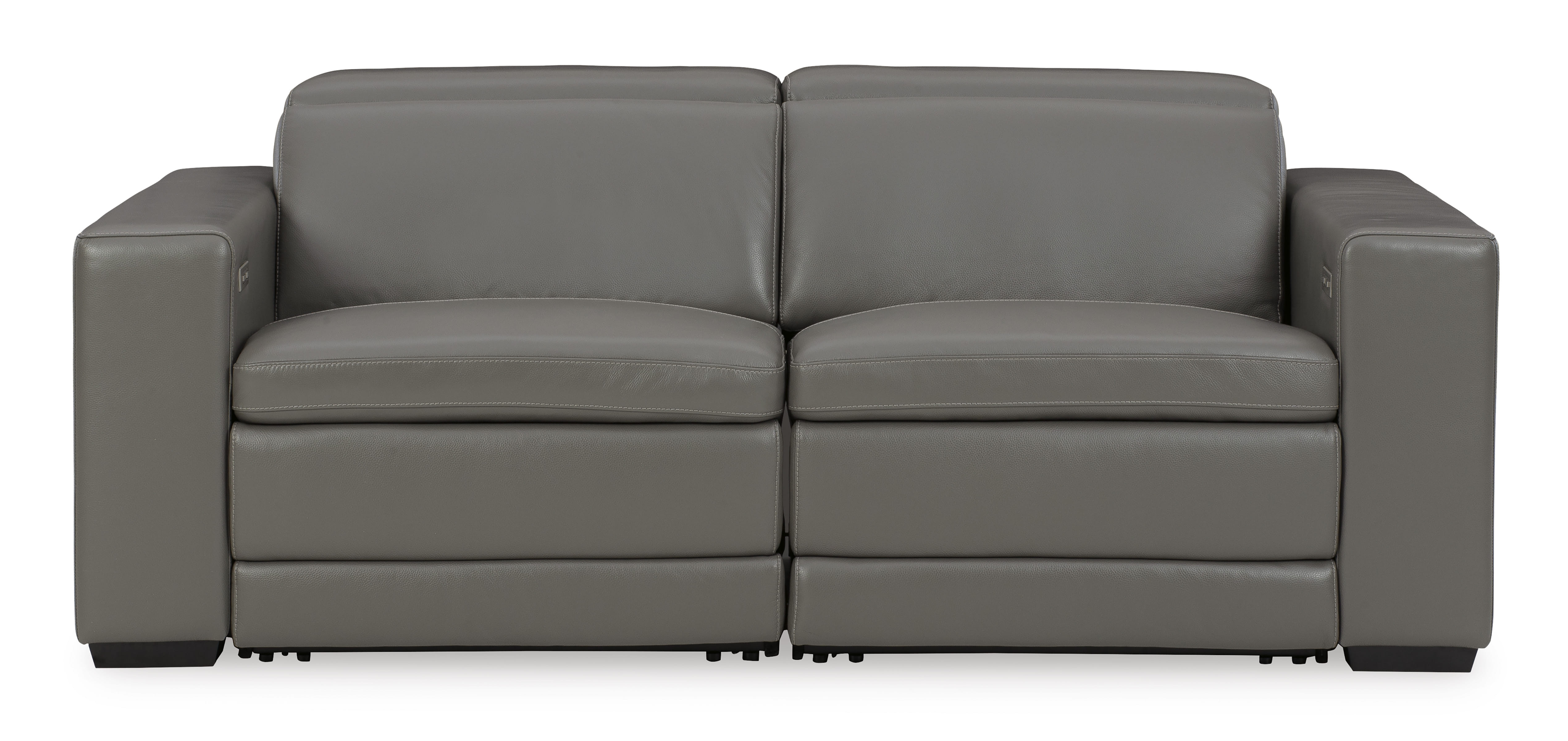 Tucson Power Reclining Loveseat in Grey Leather