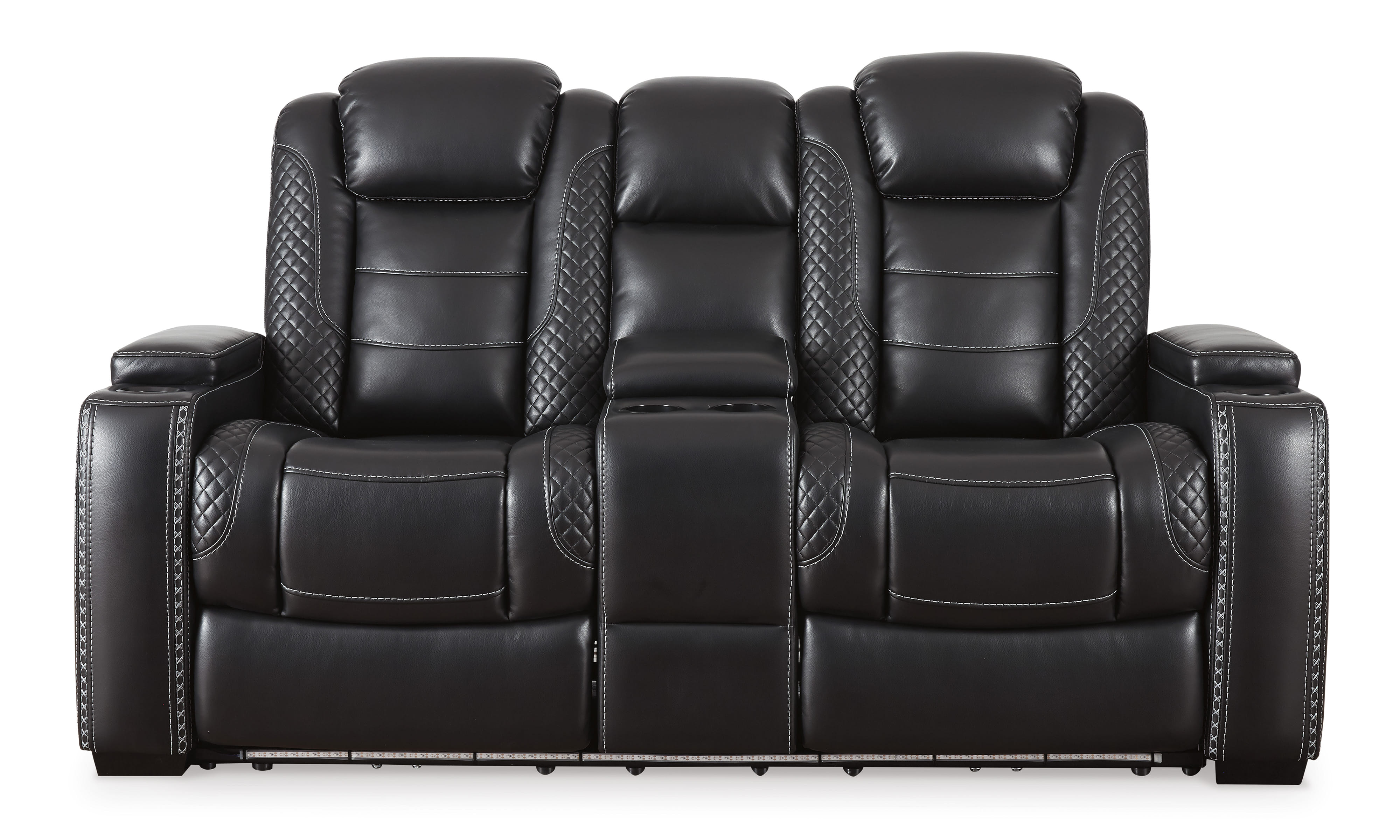 Midnight  Power Reclining Loveseat in Black