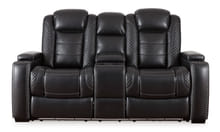 Midnight  Power Reclining Loveseat in Black