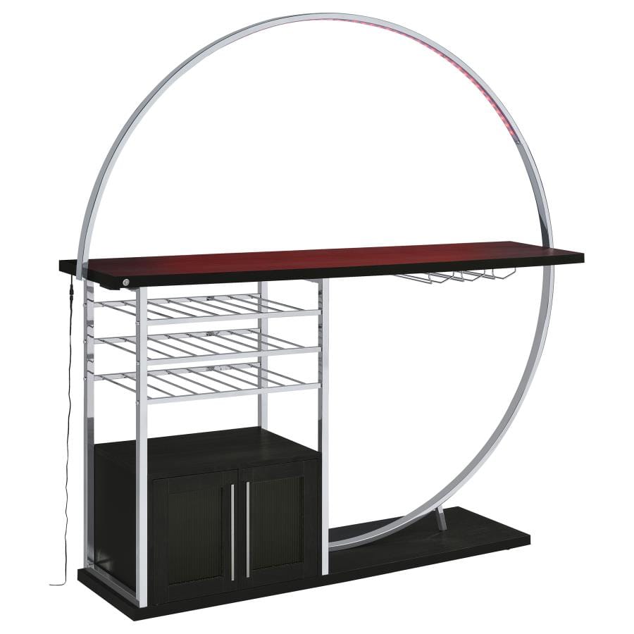 Circular LED Home Bar Dark Charcoal