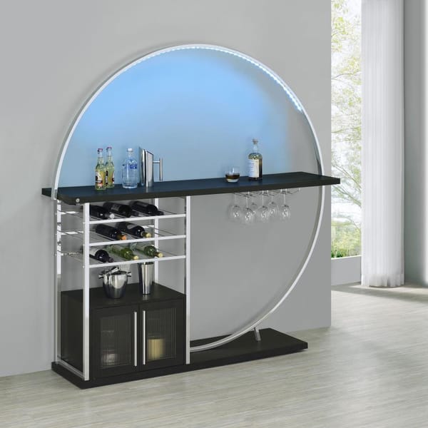 Circular LED Home Bar Dark Charcoal