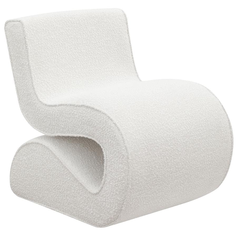 Ronea Armless Curved Chair Cream