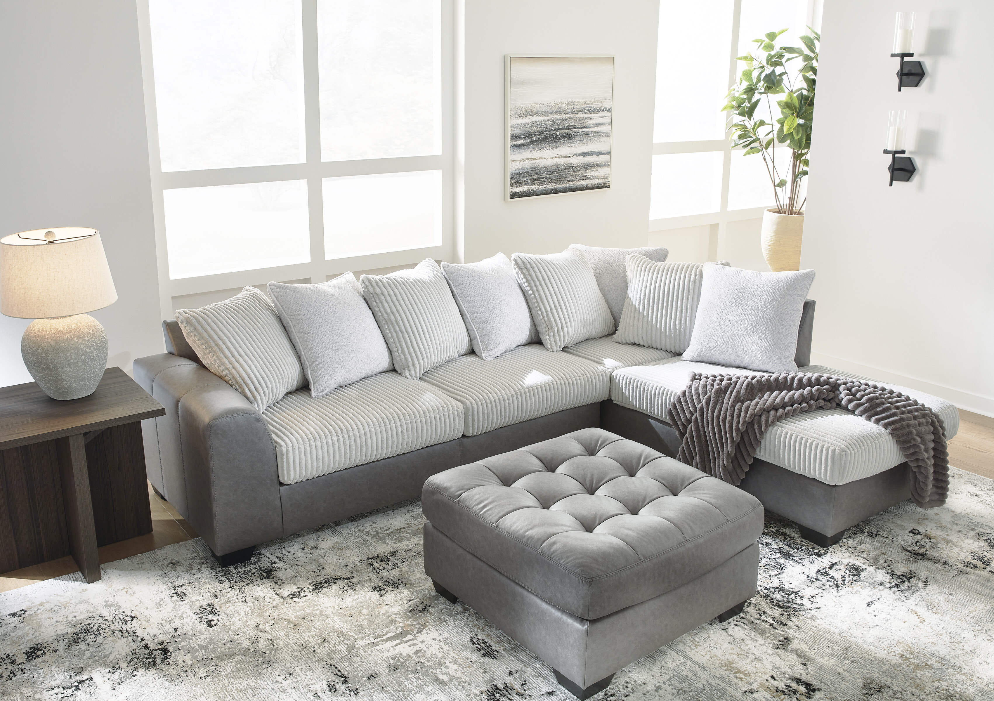 Clairette Court 2-Piece Sectional with Chaise