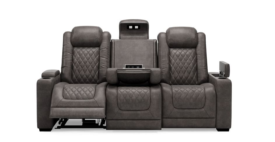 Hillmont Power Reclining Sofa and Loveseat with Power Headrest and Storage