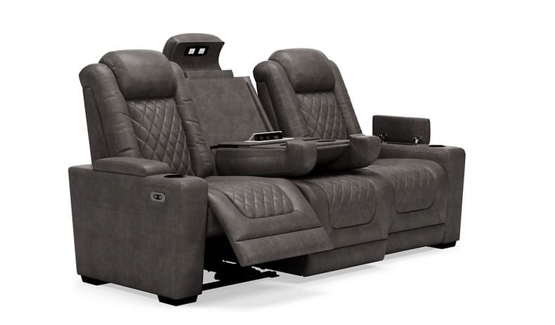 Hillmont Power Reclining Sofa and Loveseat with Power Headrest and Storage