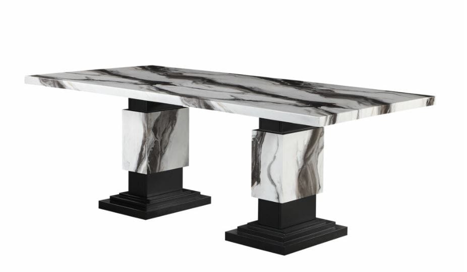 CHIC - DINNING TABLE WHITE/BLACK