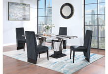 CHIC - DINING TABLE AND 4 DINING CHAIRS