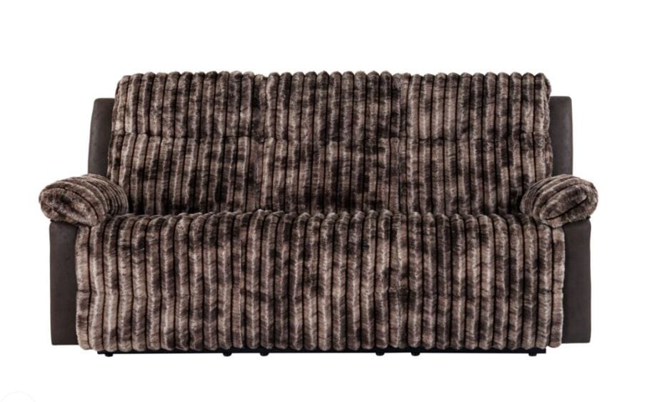 BROWN RECLINING SOFA