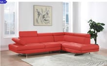 RED RIGHT ARM FACING SECTIONAL