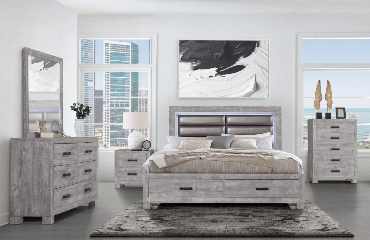 DYLAN GREY QUEEN BED GROUP