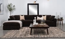 Lakeview 5-piece Upholstered Modular Sectional Chocolate