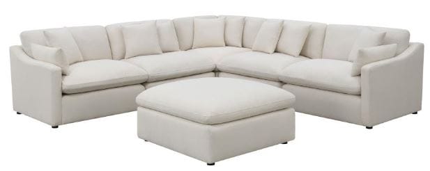 Hobson 6-piece Upholstered Modular Sectional Sofa Ivory