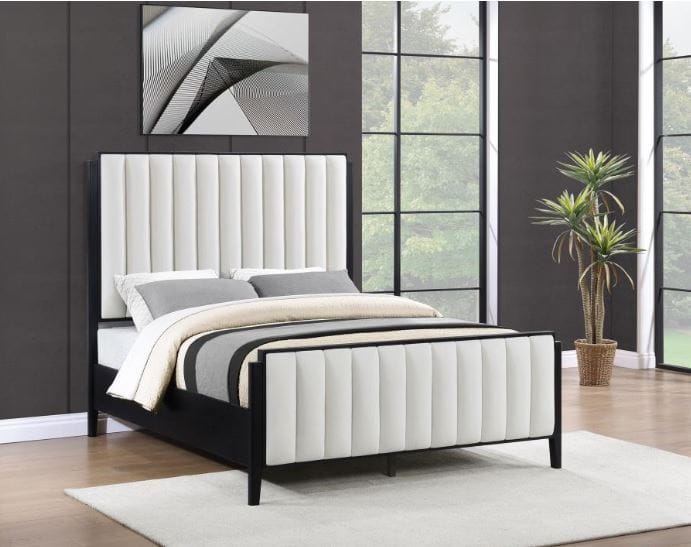 Brookmead 60-inch Upholstered Queen Bed Black