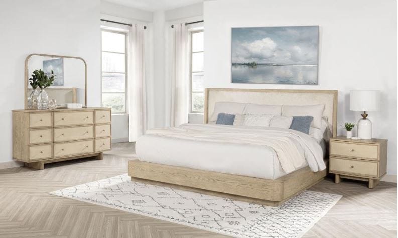 Kailani 4-piece Queen Bedroom Set Beige Oak