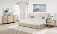 Kailani 4-piece Queen Bedroom Set Beige Oak