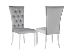 Kerwin Velvet Upholstered Dining Side Chair Grey (Set of 2)
