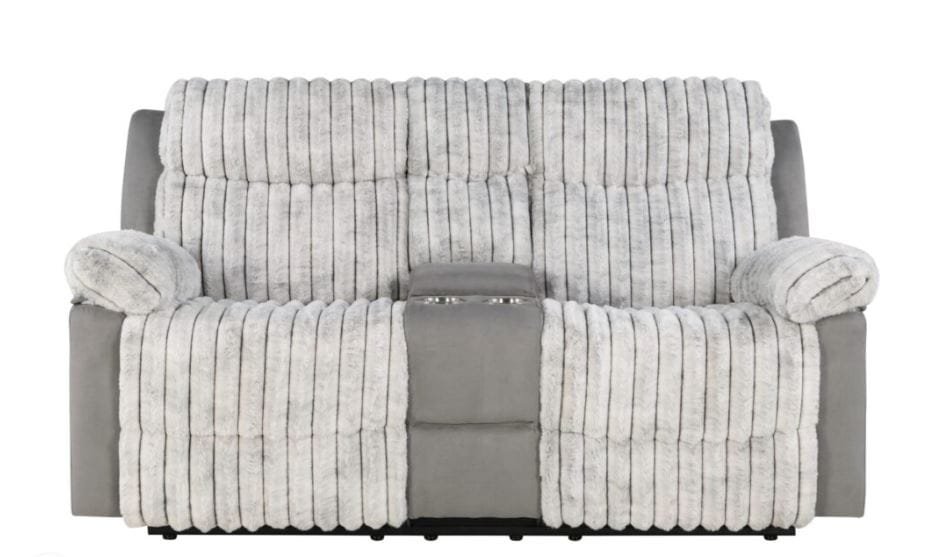 Grey Reclining Sofa & Console Loveseat Set