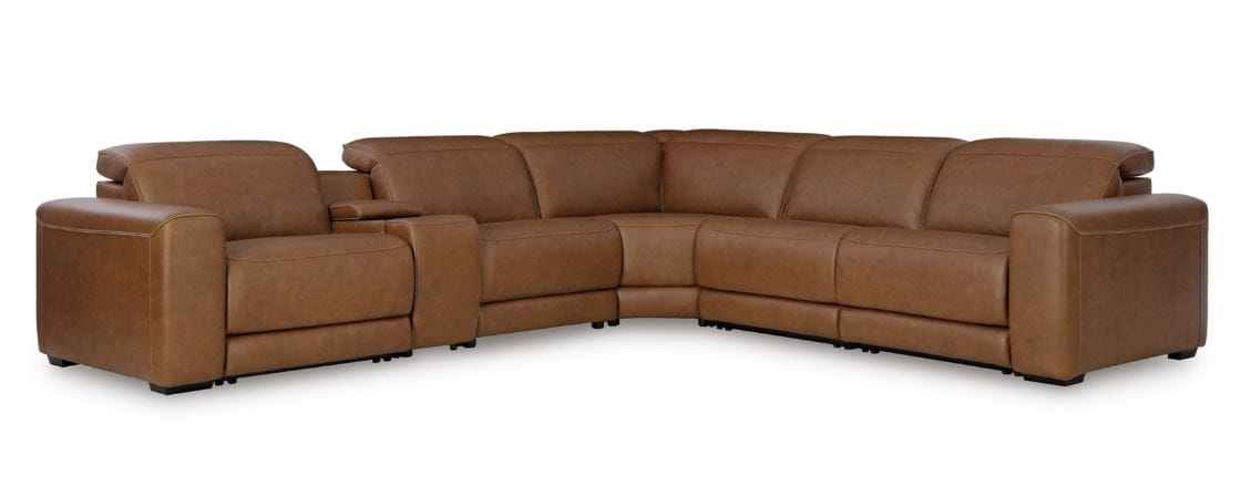 Magic Man 6-Piece Power Reclining Sectional with Console