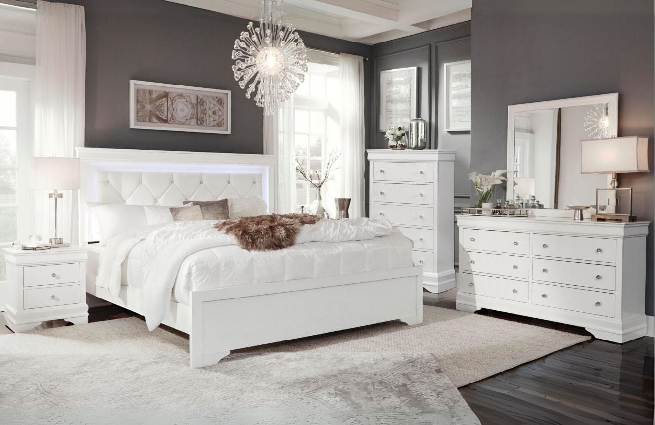POMPEI FULL BED GROUP WITH LED