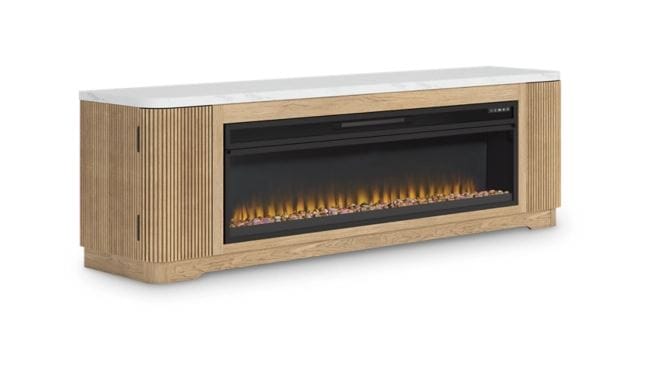 Camdill 80" TV Stand with Electric Fireplace
