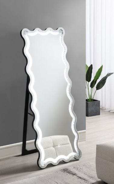 Brixey 24 x 63 Inch LED Lighting Standing Floor Mirror Black
