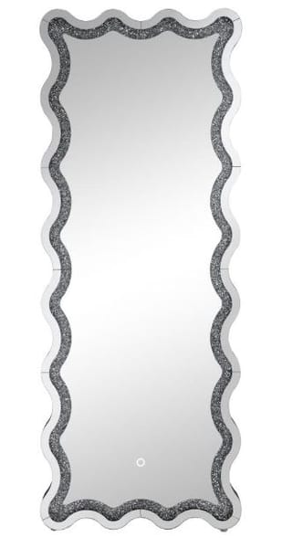 Brixey 24 x 63 Inch LED Lighting Standing Floor Mirror Black