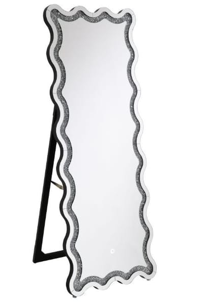 Brixey 24 x 63 Inch LED Lighting Standing Floor Mirror Black