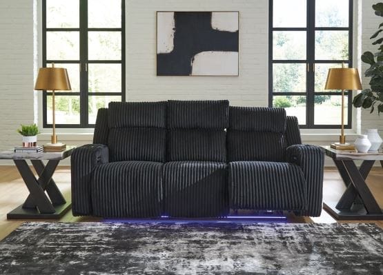 Forest Lake PWR REC Sofa with ADJ Headrest/BLACK