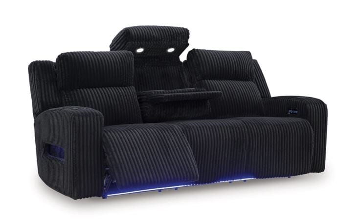 Forest Lake PWR REC Sofa with ADJ Headrest/BLACK