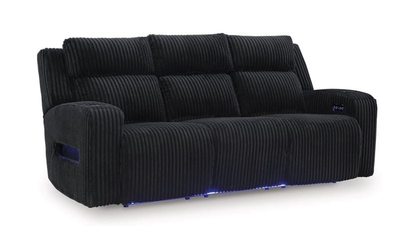 Forest Lake PWR REC Sofa with ADJ Headrest/BLACK