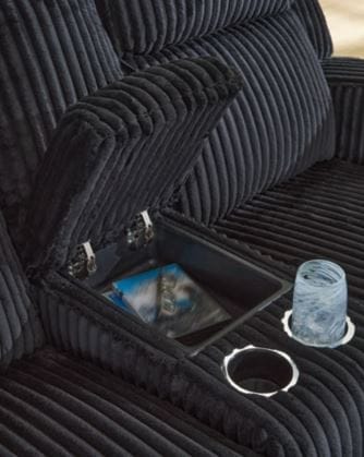 Forest Lake PWR REC Loveseat/CON/ADJ HDRST/BLACK